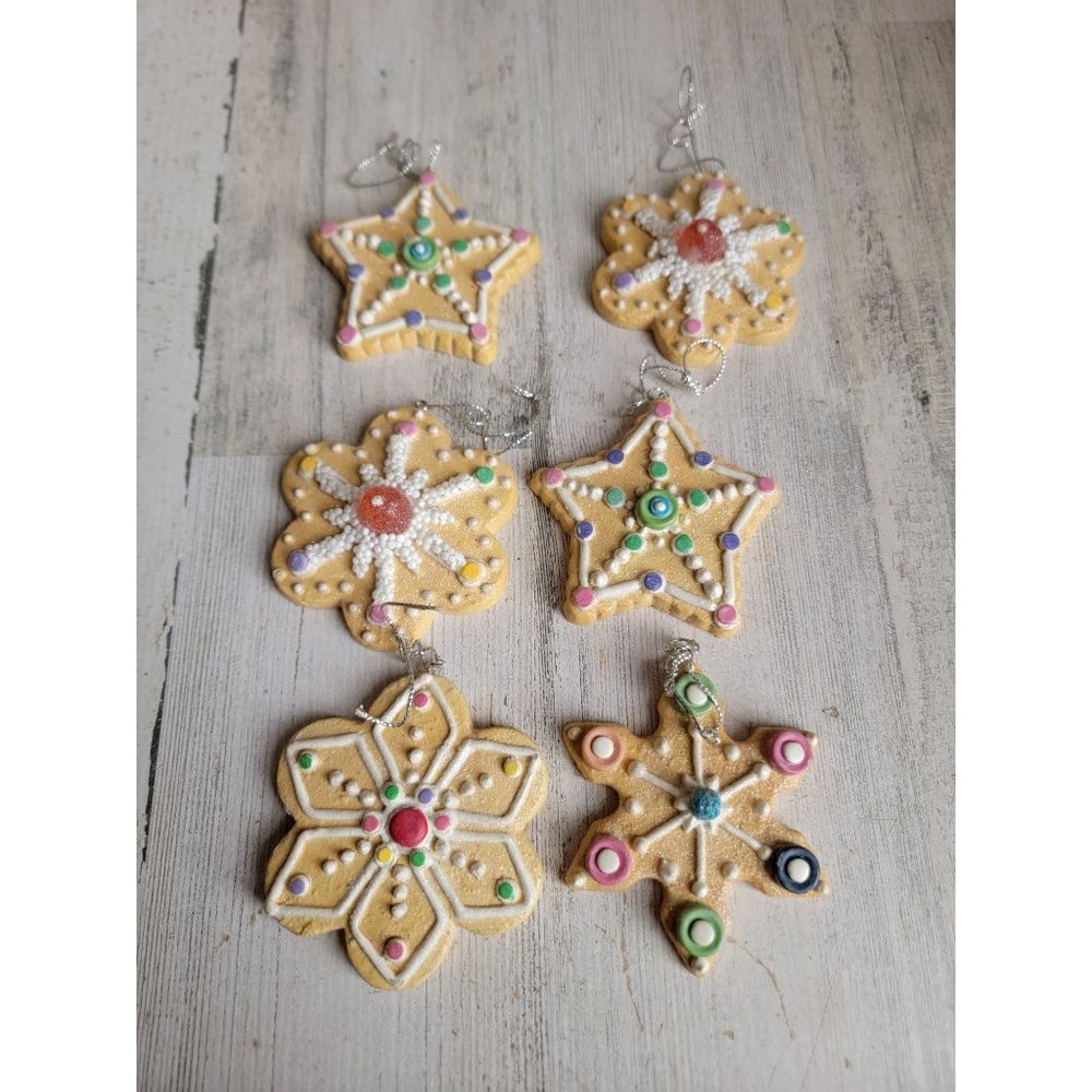 Scf cannon falls gingerbread cookies snowflake ornament Xmas glitter set